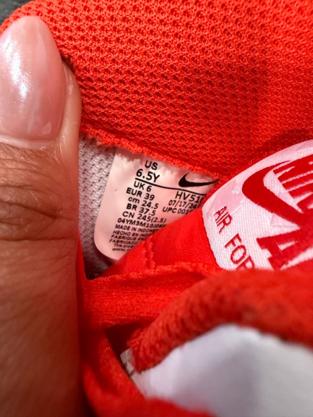 Nike Air Force 1 Low Valentine's Day GS 6.5Y used - Picture 12 of 13